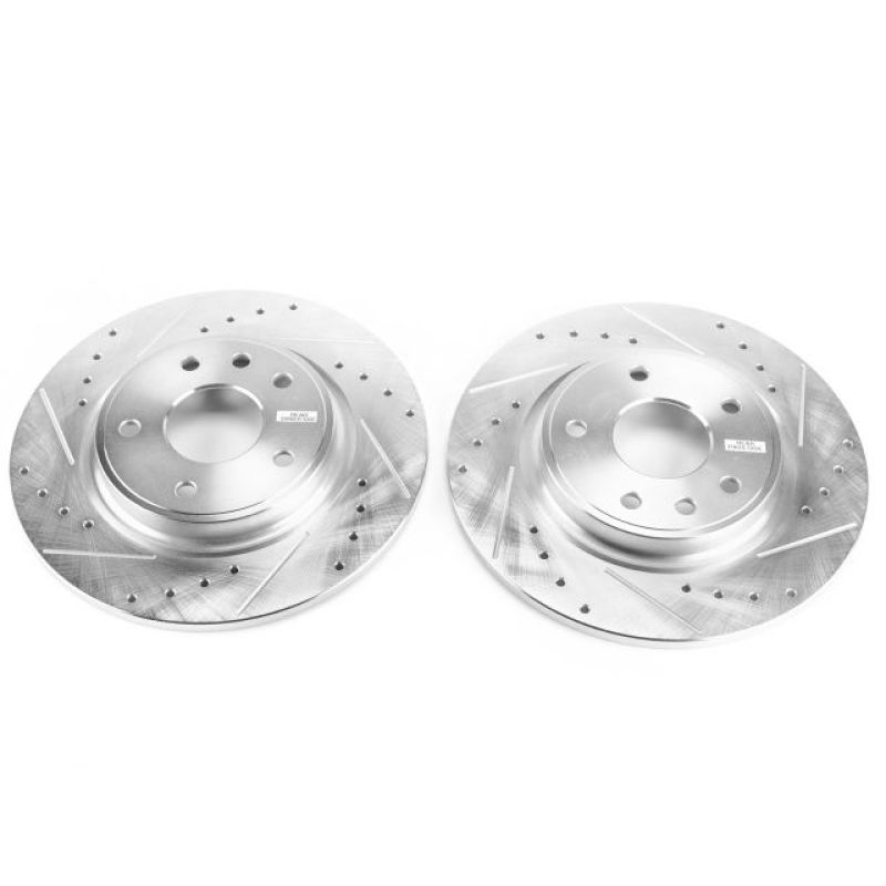PSB Evolution Drill/Slot Rotor - Power Stop 71-73 Buick Centurion Front Evolution Drilled & Slotted Rotors - Pair