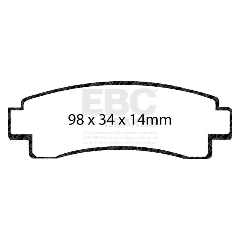 EBC Ultimax2 Brake Pad Sets - EBC 91-94 Nissan Sentra SE-R Ultimax Rear Brake Pads