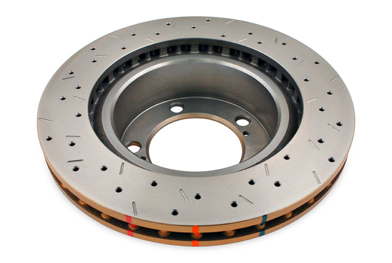 DBA 4000 Slot&Drill Rotors - DBA 07+ Toyota Landcruiser 200 Series Front Drilled and Slotted 4000 Series Rotor