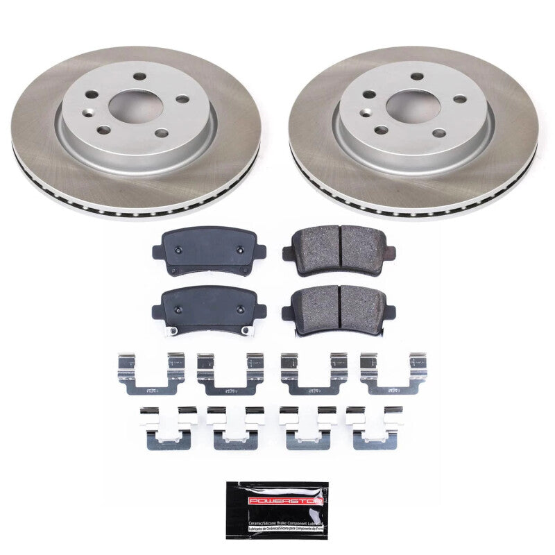 PSB Semi-Coated Rotor Kits - Power Stop 10-11 Saab 9-5 Rear Semi-Coated Rotor Kit