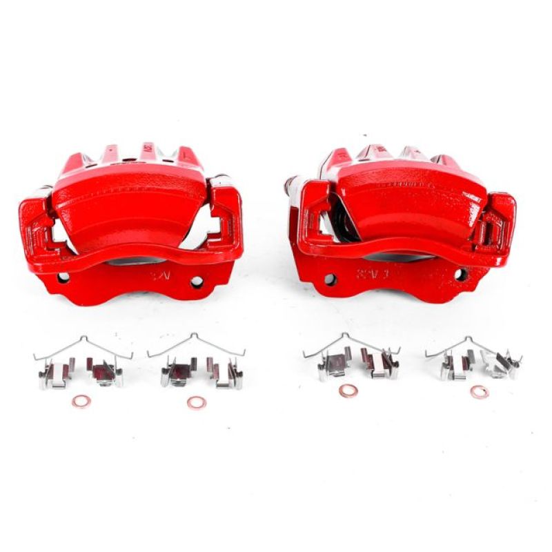 PSB Red Calipers - Power Stop 98-05 Lexus GS300 Front Red Calipers w/Brackets - Pair
