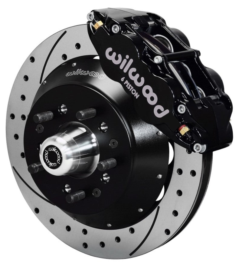 WIL Superlite Brake Kit - Wilwood Narrow Superlite 6R Dust-Seal Big Brake Front Brake Kit 14in. Drilled w/ Wilwood Pro Spindle
