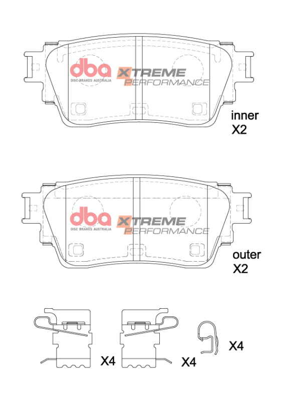 DBA XP Performance Brake Pads - DBA 19-24 Nissan Altima (w/Electronic Parking Brake) XP Performance Rear Brake Pads