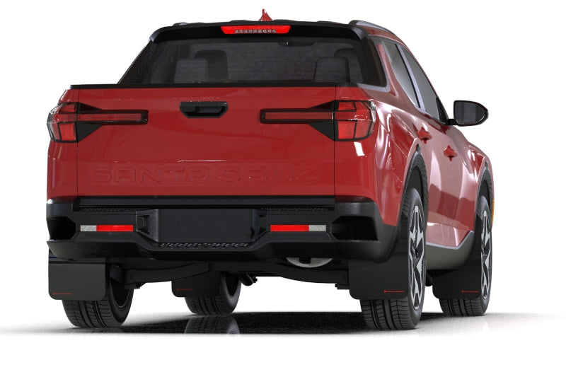 RAL UR Blk Flap/Rd Logo - Rally Armor 22-25 Hyundai Santa Cruz Black UR Mud Flap w/Red Logo