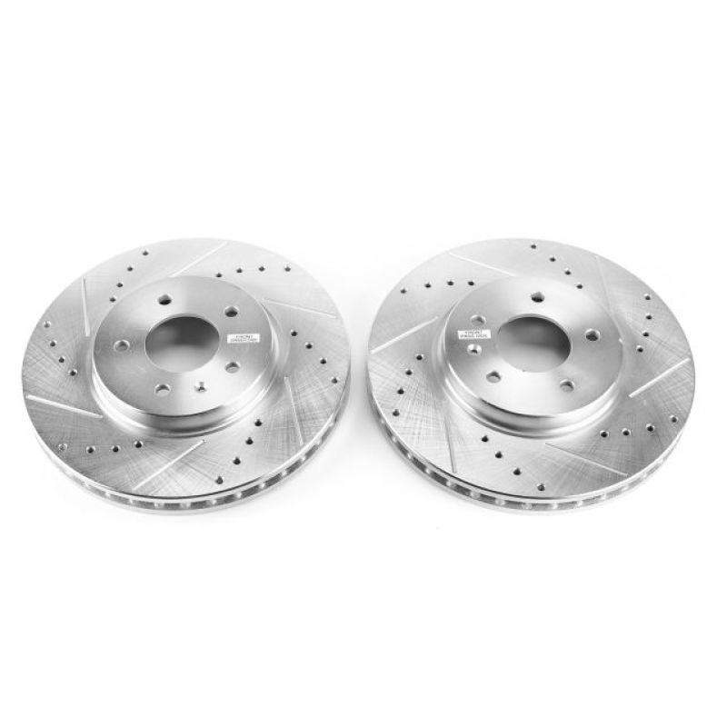 PSB Evolution Drill/Slot Rotor - Power Stop 09-11 Cadillac STS Front Evolution Drilled & Slotted Rotors - Pair