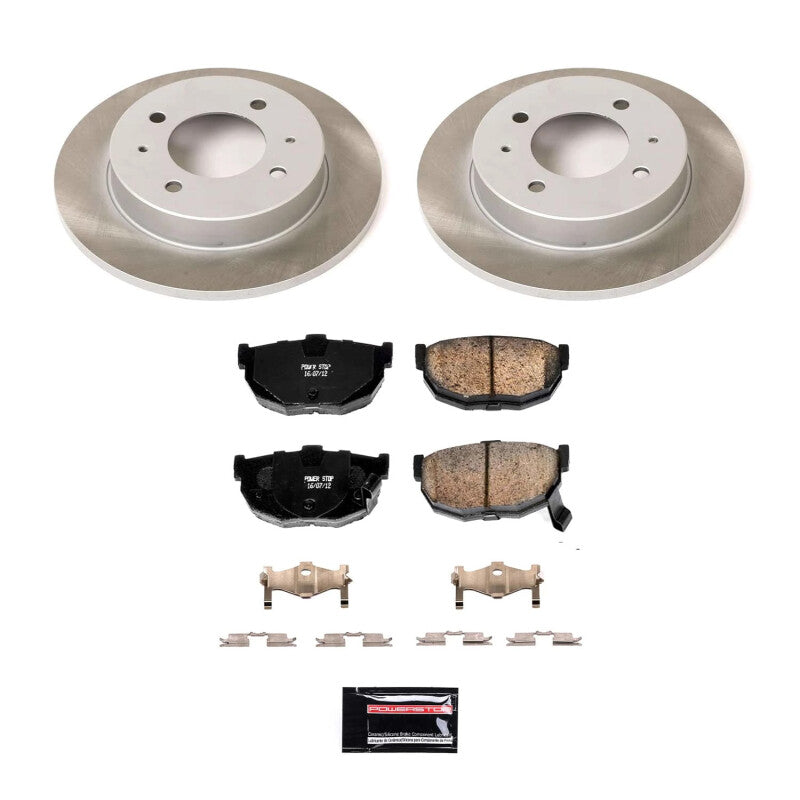 PSB Semi-Coated Rotor Kits - Power Stop 97-01 Hyundai Tiburon Rear Semi-Coated Rotor Kit