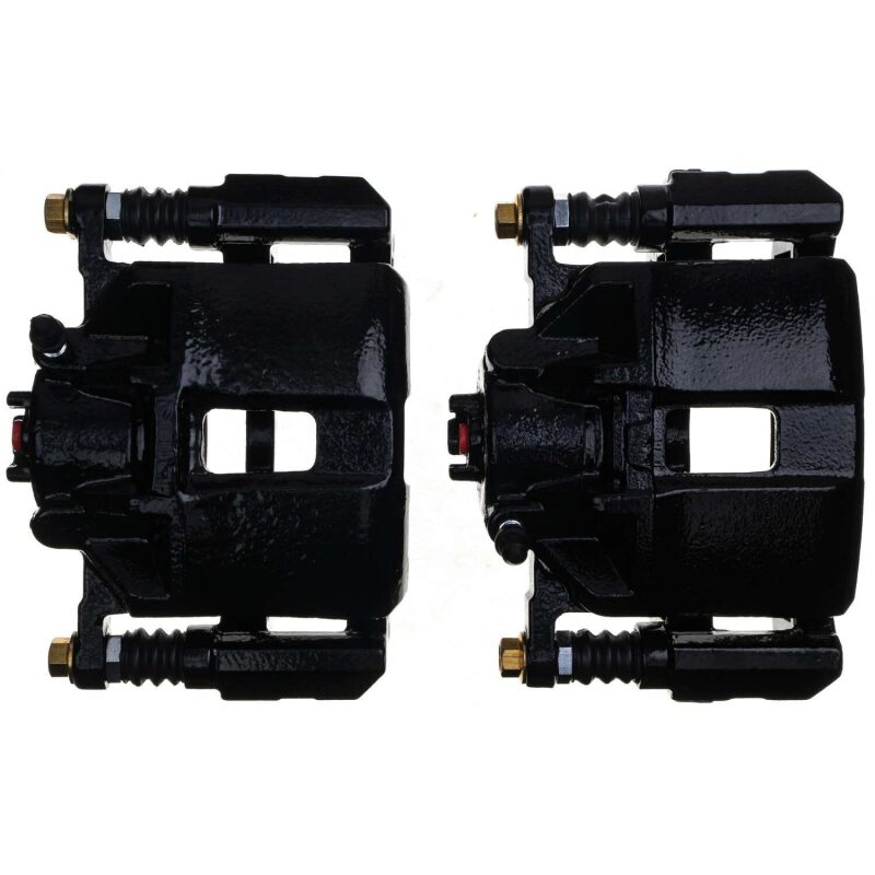 PSB Black Calipers - Power Stop 01-03 Acura CL Front Black Caliper - Pair w/Bracket