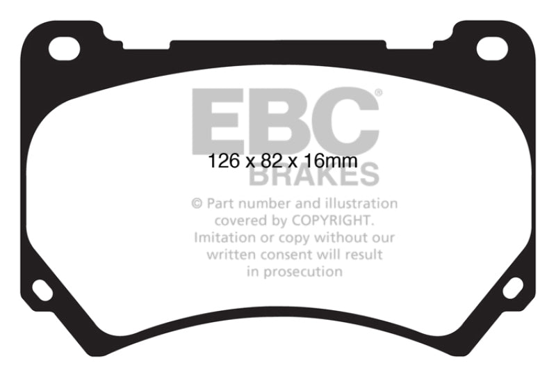 EBC Yellowstuff Brake Pad Sets - EBC 11+ Hyundai Equus 4.6 Yellowstuff Front Brake Pads