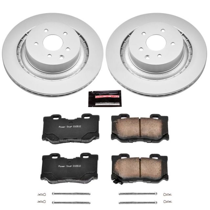 PSB Z17 Evolution Coated Kit - Power Stop 08-13 Infiniti G37 Rear Z17 Evolution Geomet Coated Brake Kit