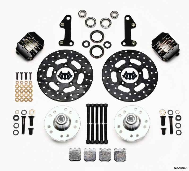 WIL Dynalite Brake Kit - Wilwood Dynalite Single Front Drag Kit Drilled Rotor 67-69 Camaro 64-72 Nova Chevelle