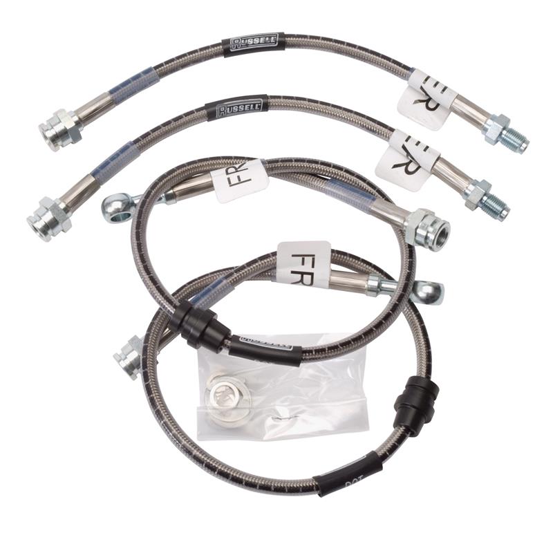 RUS Brake Line Kits - Russell Performance 95-99 Mitsubishi Eclipse 2WD & All Wheel Drive Brake Line Kit