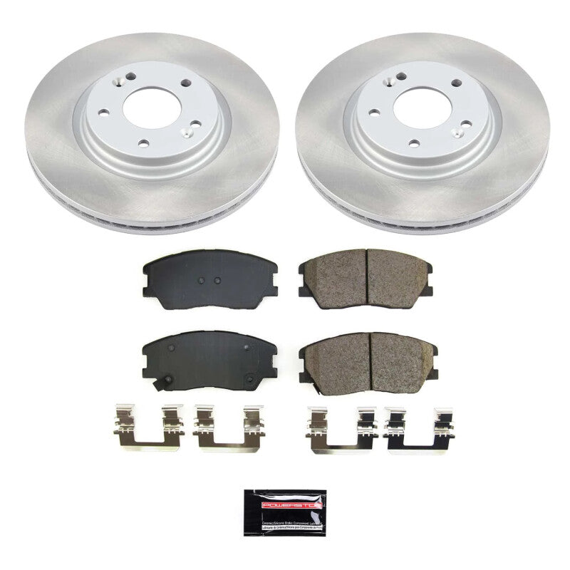 PSB Semi-Coated Rotor Kits - Power Stop 20-21 Kia Soul Front Semi-Coated Rotor Kit