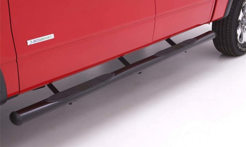 LND Nerf Bars - Black - Lund 2019 Chevy Silverado 1500 Crew Cab (Rocker Panel) 4in. Oval Straight Steel Nerf Bars - Black