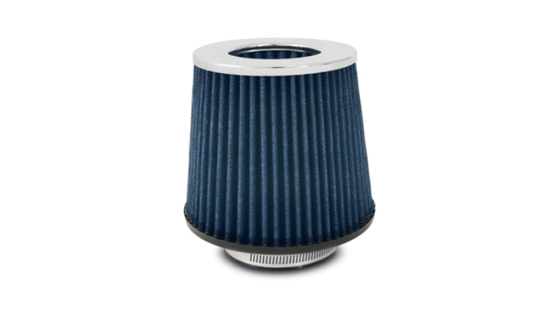 VIB Air Filters - Vibrant Open Funnel Perf Air Filter (5in Cone O.D. x 5in Tall x 4.5in inlet I.D.) Chrome Filter Cap