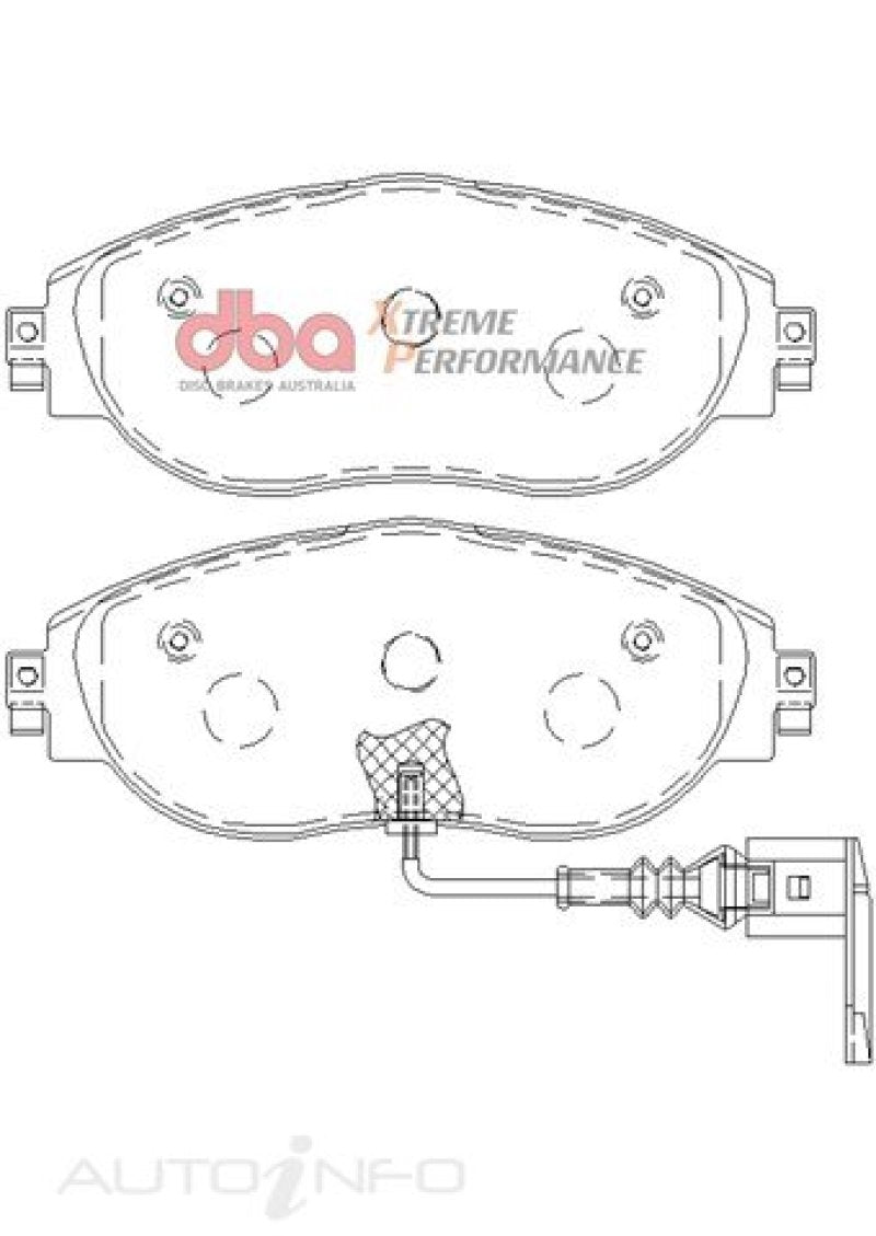 DBA XP Performance Brake Pads - DBA 13-21 Volkswagen Golf R (MK7) XP Performance Front Brake Pads