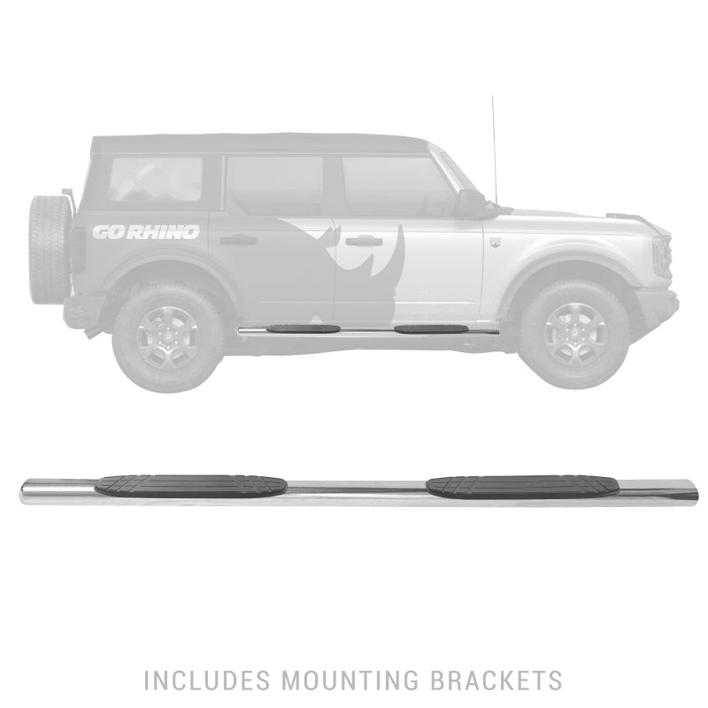 GOR Steps - 1000 - SS - Go Rhino 18-20 Jeep Wrangler JLU 1000 Series Side Steps - SS