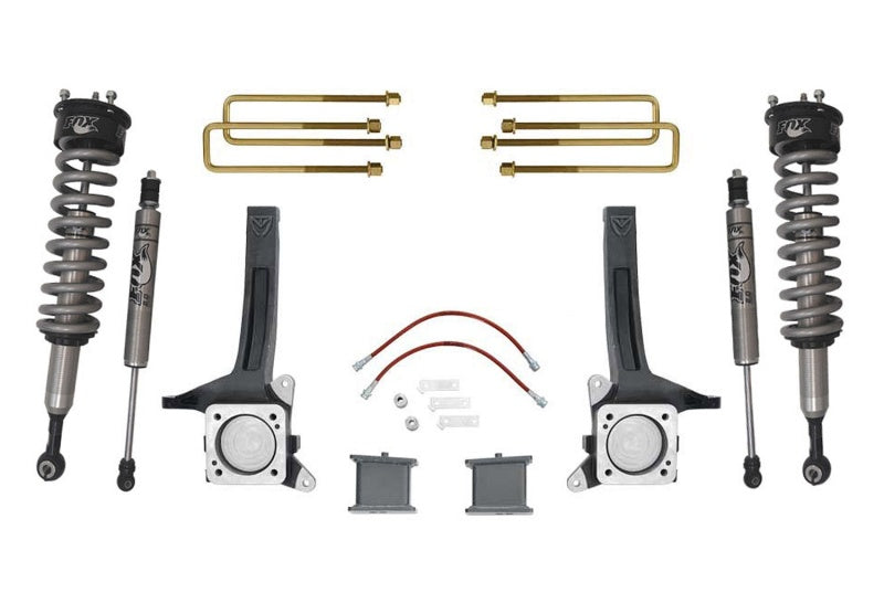 MXT Coilover - FOX 2.0 Perf - MaxTrac 07- 18 Toyota Tundra 2WD 6in/4in MaxPro Elite Spindle Lift Kit w/FOX Shocks