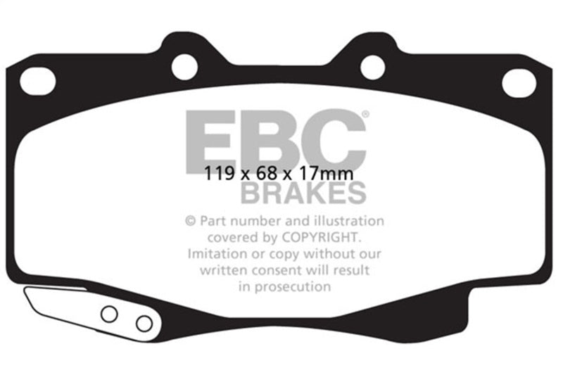 EBC Greenstuff Brake Pad Sets - EBC 99-04 Toyota Tacoma 4WD 2.7 Greenstuff Front Brake Pads