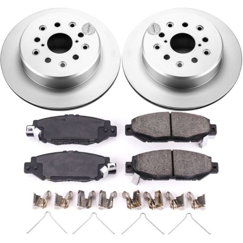 PSB Z17 Evolution Coated Kit - Power Stop 93-97 Lexus GS300 Rear Z17 Evolution Geomet Coated Brake Kit