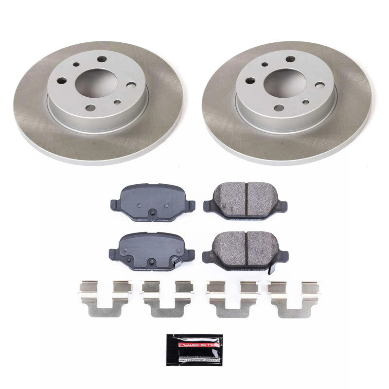 PSB Semi-Coated Rotor Kits - Power Stop 12-19 Fiat 500 Rear Semi-Coated Rotor Kit