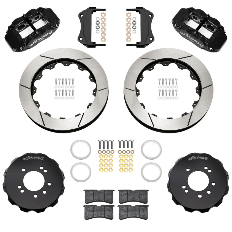 WIL Superlite Brake Kit - Wilwood 89-98 Nissan 240SX/89-94 Skyline/90-96 300ZX Superlite 6R Fr BBK w/ 12.88in SLT Rotors - Blk