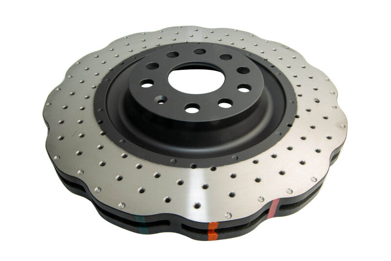 DBA 4000 Series Drilled Rotors - DBA 12-13 Volkswagen Golf R 3.6L Front 4000 Series Drilled Wavy Rotor