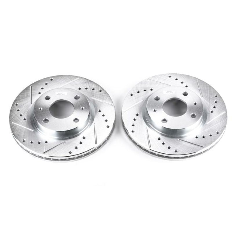 PSB Evolution Drill/Slot Rotor - Power Stop 08-11 Ford Focus Front Evolution Drilled & Slotted Rotors - Pair
