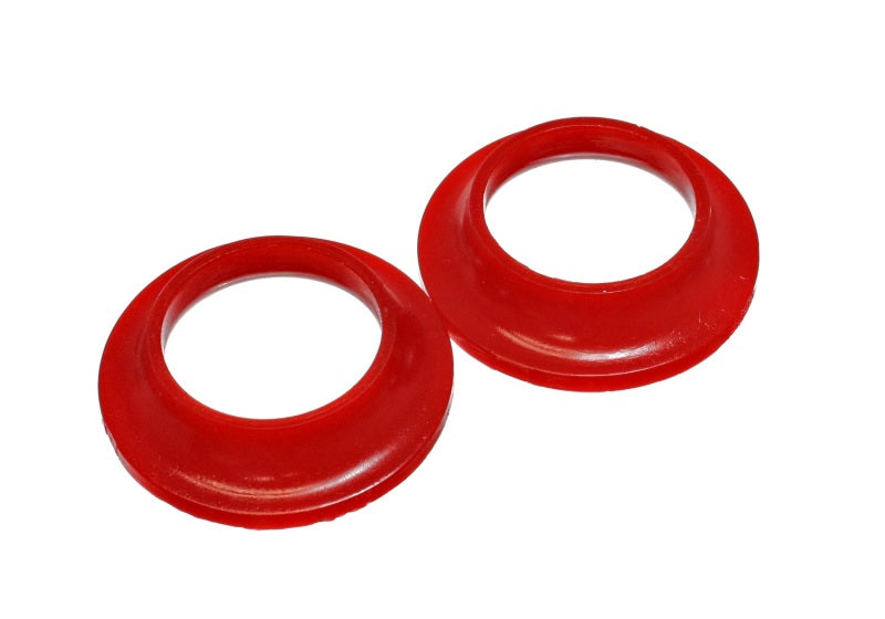 ES Spring Isolators - Red - Energy Suspension 91-96 Chevrolet Full Size Red Rear Upper Coil Spring Isolators