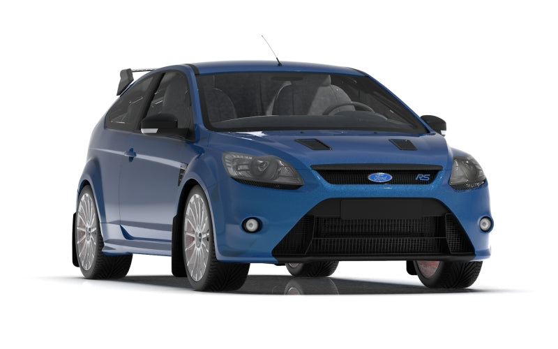 RAL UR Red Flap/Blk Logo - Rally Armor 09-11 Ford Focus MK2 RS Red UR Mud Flap Black Logo