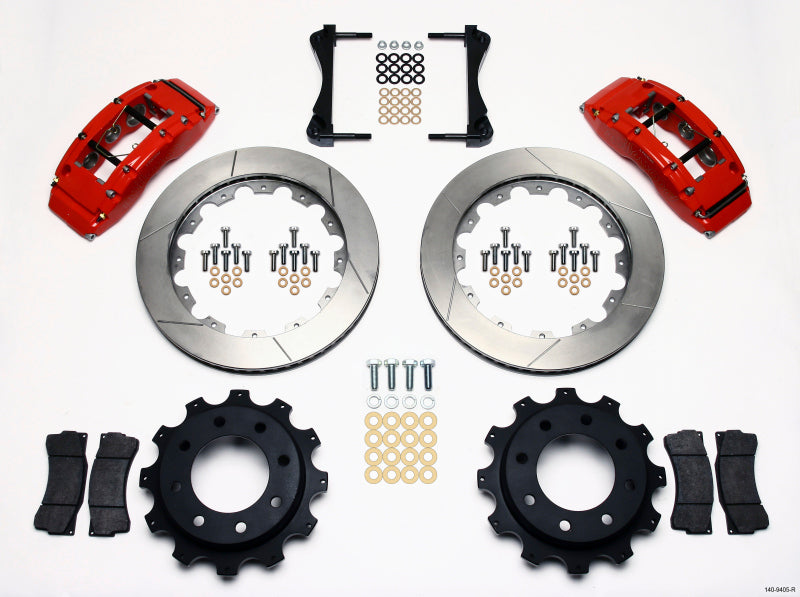 WIL TC6R Brake Kit - Wilwood TC6R Rear Kit 16.00in Red 1999-2010 GM H2 / 2500 4.63 Cntr