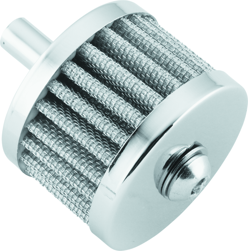 BKC Breather Kit C - Bikers Choice Chrome 3/8 Inch Breather Filter With Bolt