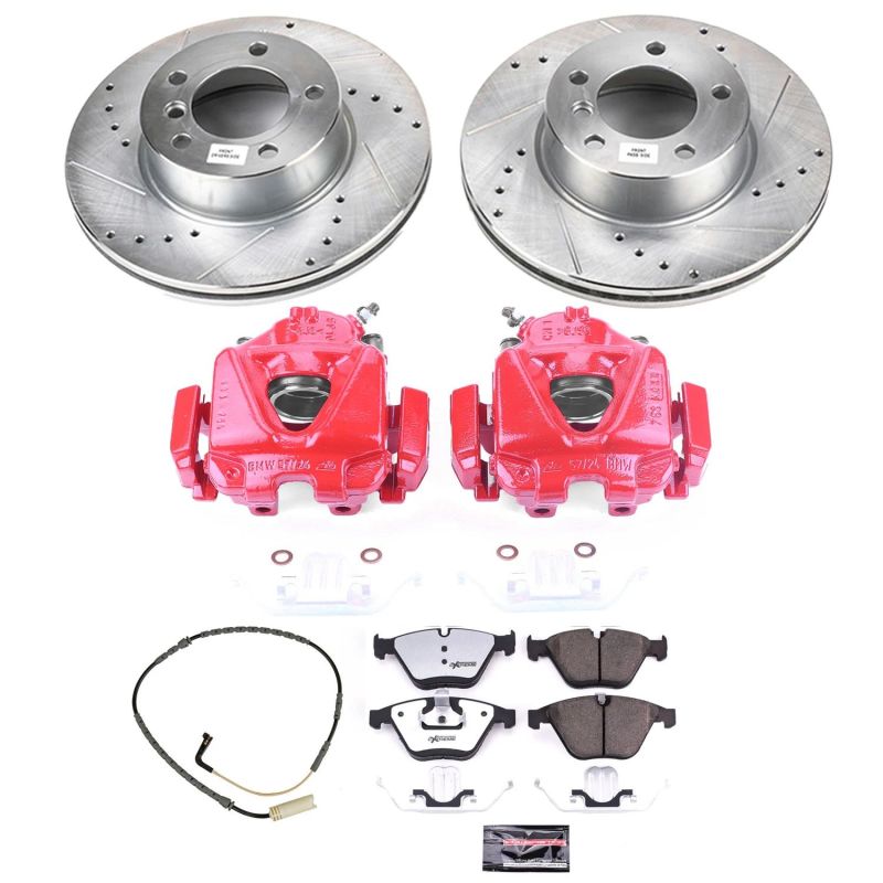 PSB Z26 Street Kit w/Cals - Power Stop 09-10 BMW 328i xDrive Front Z26 Street Warrior Brake Kit w/Calipers