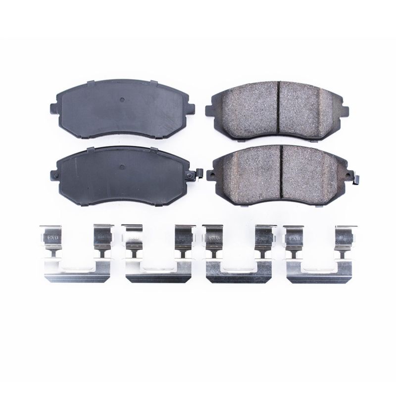 PSB Z17 Evolution Brake Pads - Power Stop 05-06 Saab 9-2X Front Z17 Evolution Ceramic Brake Pads w/Hardware