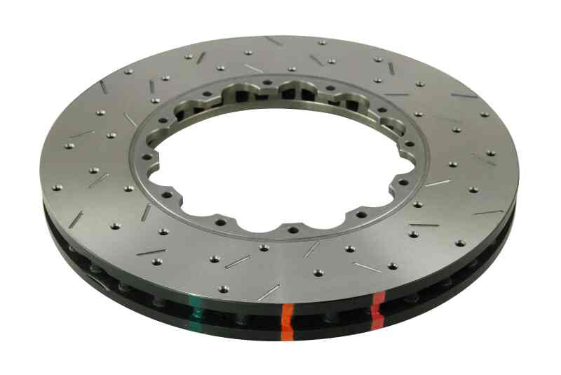 DBA 5000 Slot&Drill Rotors - DBA 2004 WRX STi (5x100) Front Cross Drilled & Slotted 5000 Series Replacement Rotor Rings