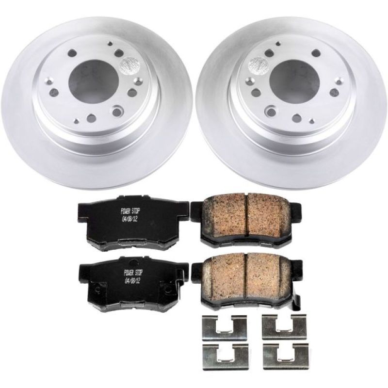 PSB Z17 Evolution Coated Kit - Power Stop 91-95 Acura Legend Rear Z17 Evolution Geomet Coated Brake Kit