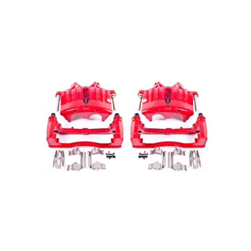 PSB Red Calipers - Power Stop 04-05 Buick Rainier Front Red Calipers w/Brackets - Pair
