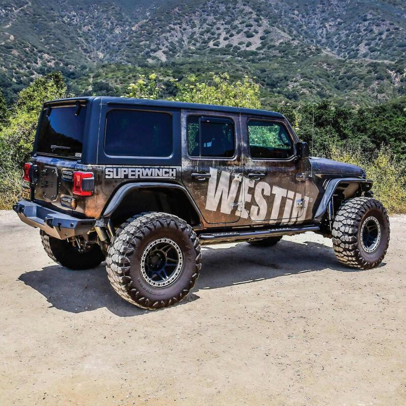 WES XTS Rock Sliders - Westin 18-23 Jeep Wrangler JL Unlimited 4dr Rock Slider - Textured Black