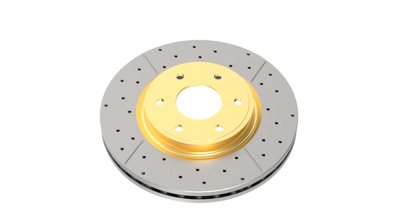 DBA Street Slot&Drill Rotors - DBA 05-10 Mustang GT / 11-13 V6 Front Drilled & Slotted Street Series Rotor, Black Hub