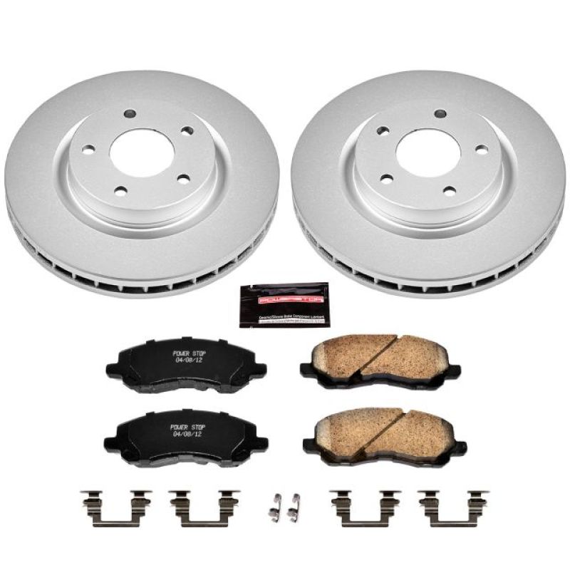 PSB Z17 Evolution Coated Kit - Power Stop 11-14 Chrysler 200 Front Z17 Evolution Geomet Coated Brake Kit
