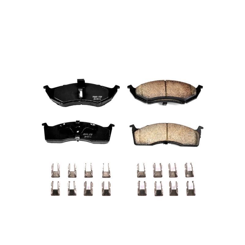 PSB Z17 Evolution Brake Pads - Power Stop 1997 Chrysler Intrepid Front Z17 Evolution Ceramic Brake Pads w/Hardware