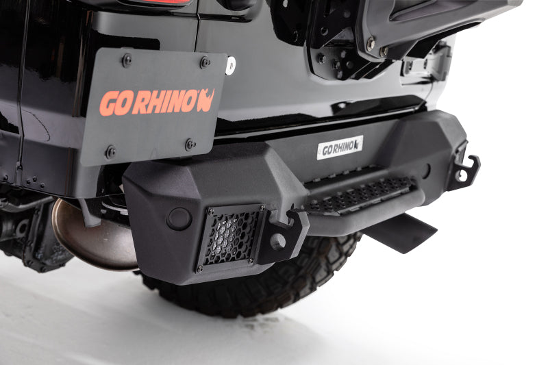 GOR Rockline Bumper - Go Rhino 18-20 Jeep Wrangler JL/JLU Rockline Rear Stubby Bumper