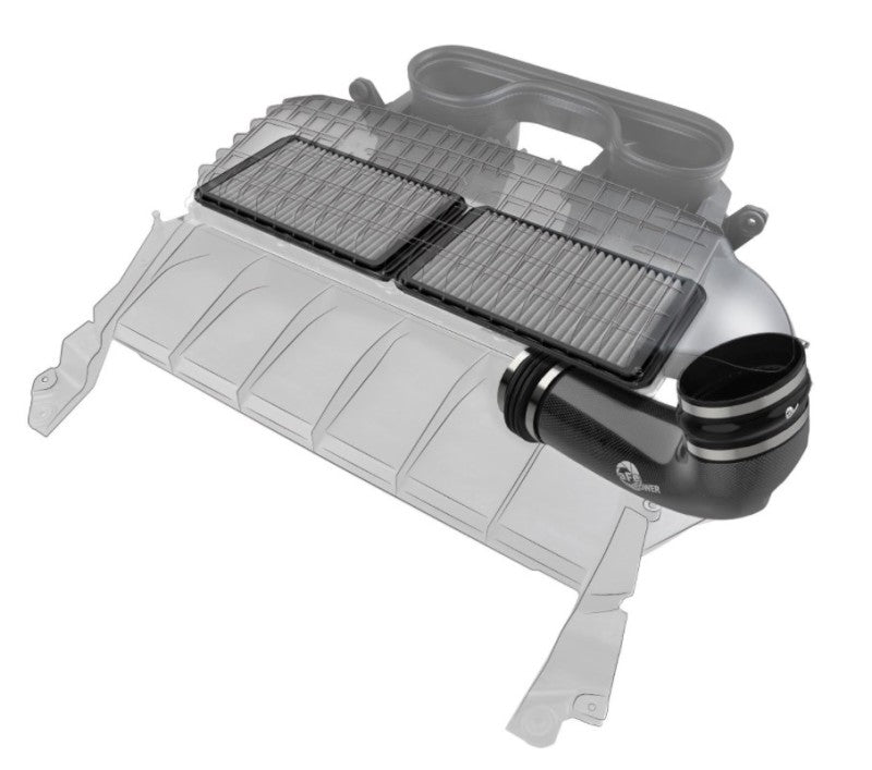 AFE Super Stock Induction System - aFe Super Stock Carbon Fiber Pro Dry S Induction System 2021 RAM 1500 TRX V8-6.2L SC