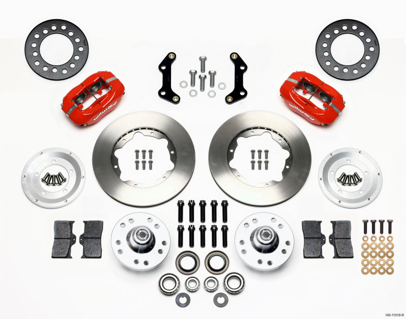 WIL Dynalite Brake Kit - Wilwood Forged Dynalite Front Kit 11.00in Red 73-80 CDP A B E & F Body