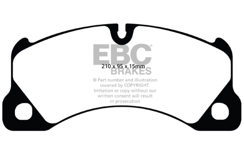 EBC Yellowstuff Brake Pad Sets - EBC 10+ Porsche Cayenne 3.0 Supercharged Hybrid Yellowstuff Front Brake Pads