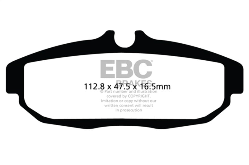 EBC Yellowstuff Brake Pad Sets - EBC 12 Ford Mustang 5.8 Supercharged (GT500) Shelby Yellowstuff Rear Brake Pads