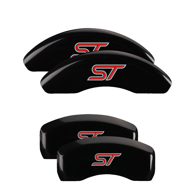MGP Caliper Covers 4 Logo - MGP 4 Caliper Covers Engraved Front & Rear No bolts/ST Black finish silver ch