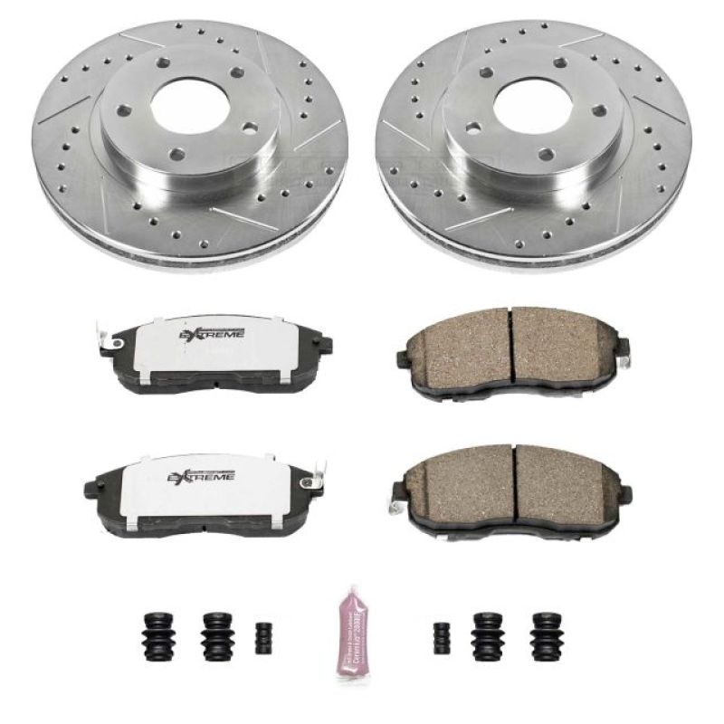 PSB Z26 Street Warrior Kit - Power Stop 99-01 Nissan Maxima Front Z26 Street Warrior Brake Kit