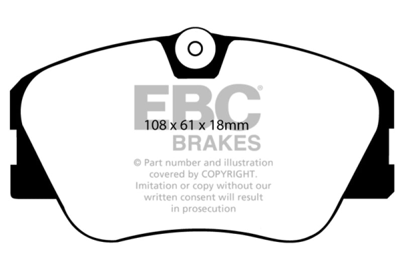 EBC Greenstuff Brake Pad Sets - EBC 86-93 Mercedes-Benz 190/190E 2.3 16v Greenstuff Front Brake Pads
