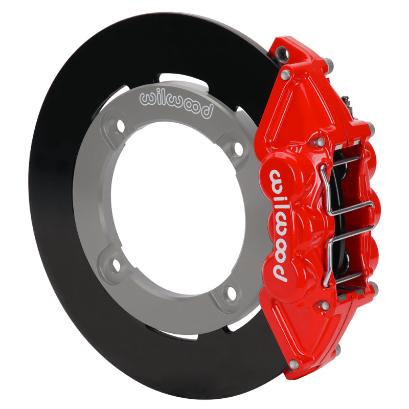 WIL UTV Big Brake Kits - Wilwood 19-22 Honda Talon 1000 Red 4-Piston Rear Kit 11.25in - Plain Face Steel Rotors