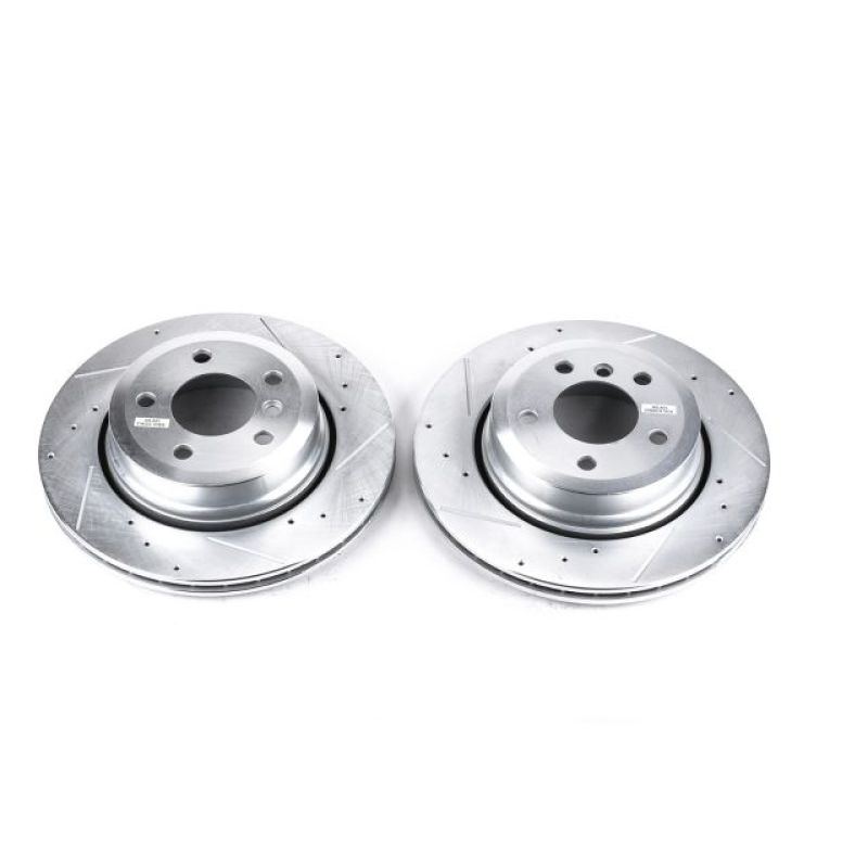 PSB Evolution Drill/Slot Rotor - Power Stop 04-10 BMW X3 Rear Evolution Drilled & Slotted Rotors - Pair